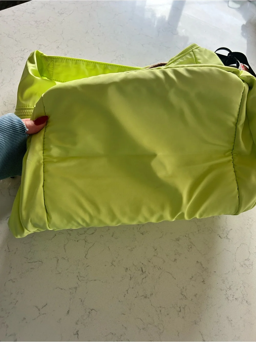 NWT Free People Movement No Time Zones Carryall Tote in Whipped Lime